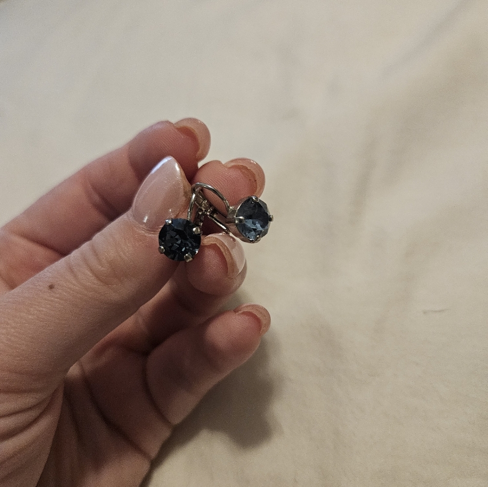 Sabika Inspired Elegant Blue Stone Earrings